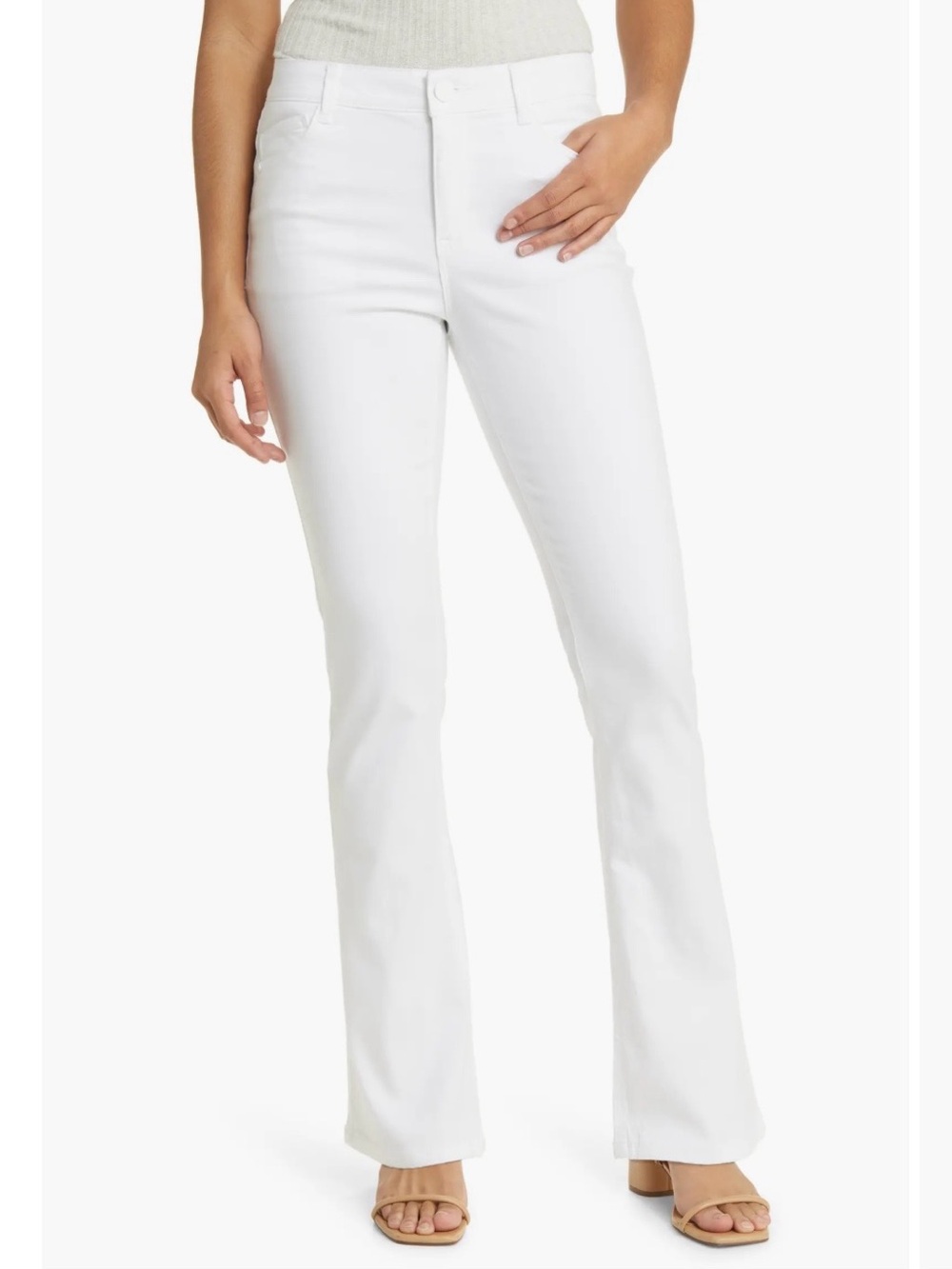 Wit & Wisdom Brittany ‘Ab’Solution High Waist Bootcut Jeans White Size 14